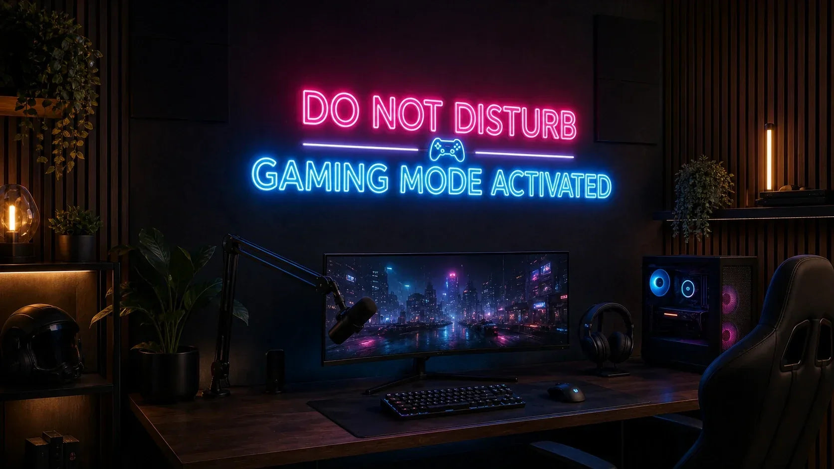 mancave neon glow