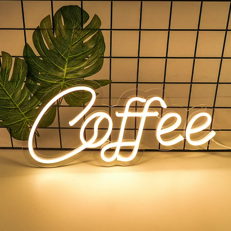 Coffee neon tekst 