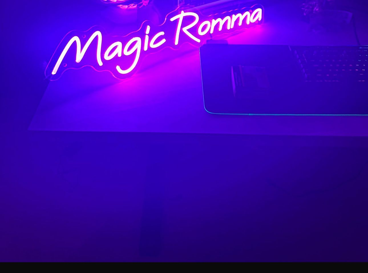 magic  neon tekst 