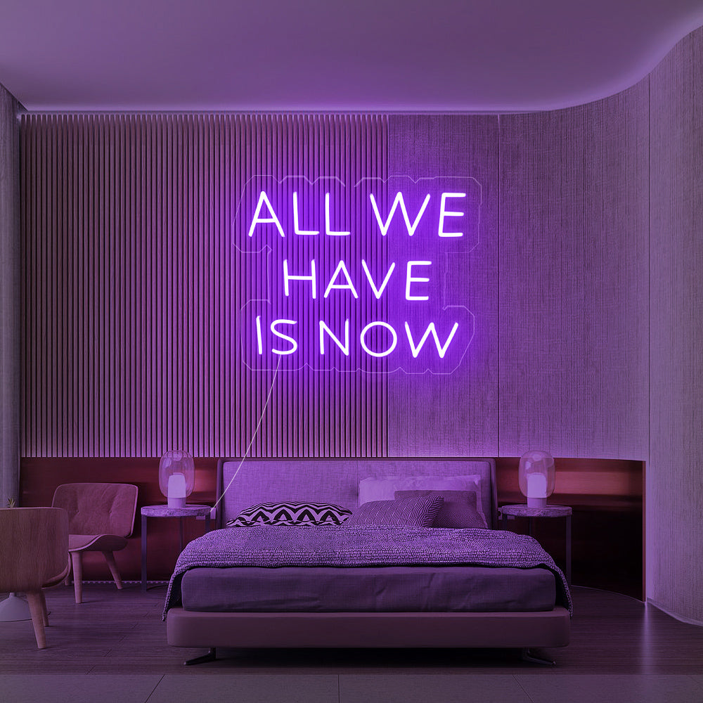 purple bedroom neon light all we have is now